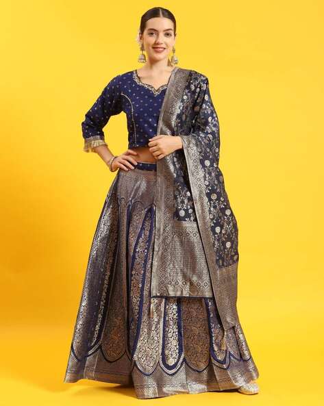 New Pure Silk Digital Printed Lehenga Choli at Rs.1299/Piece in lakhimpur  offer by shri bankey bihari online shopping site