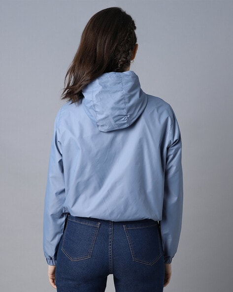 Light blue windbreaker on sale womens