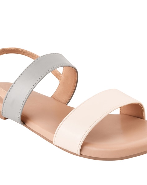 ALDO Women's White Cream Tan / Khaki Back Buckle Strappy Flat Sandals 10 41  NEW | eBay