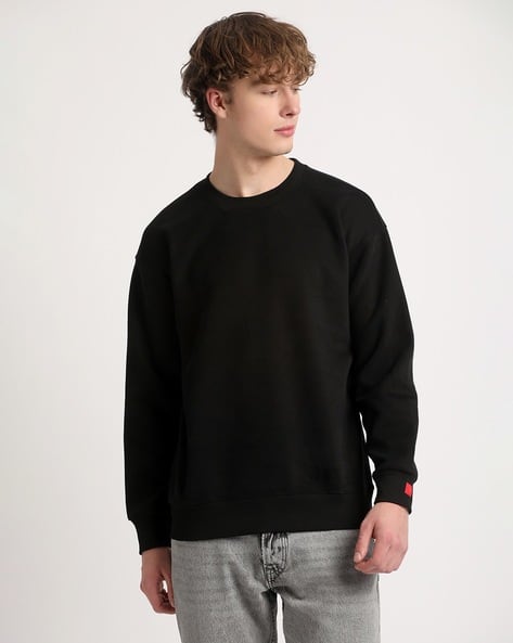Buy Black Sweatshirt Hoodies for Men by THE BEAR HOUSE Online - Main Image