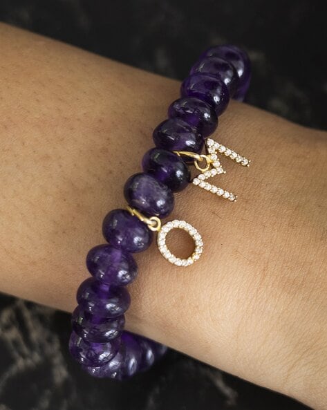 White And Purple Clay Disc Bracelet beads, handmade, Kawaii Heart | eBay