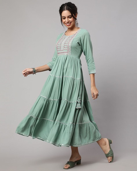 Long flared sale gowns online