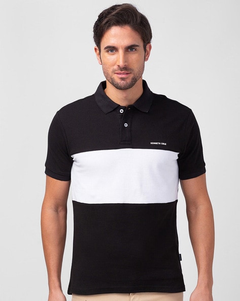 Colourblock Slim Fit Polo T Shirt