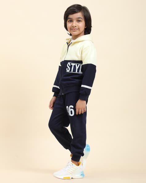 Hoodie And Jogger Set For Kids Boys Hoodie Joggers Set With Ribbed Hem