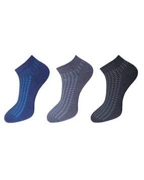 Pack of 3 Printed Ankle-Length Socks-image-46