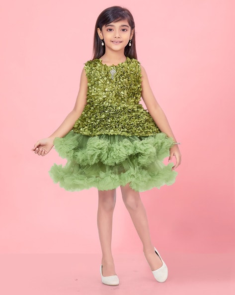 Girls Etta Fawn Frill Sleeved Dress | Trotters London – Trotters  Childrenswear USA