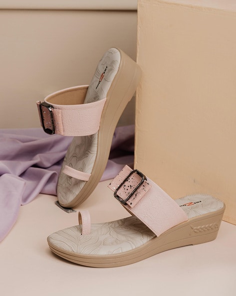 Buy Pink Heeled Sandals for Women by SHEZONE Online