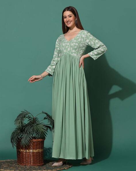 Buy Pista Green Dresses for Women by SELVIA Online | Ajio.com