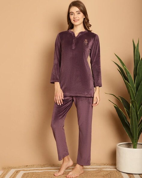 Buy Purple Night LoungeWearSets for Women by AEROWARM Online