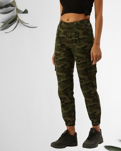 Camo Cargo Chic Khaki Camouflage Print Stretch Cargo Trousers | Pink  Boutique – Pink Boutique UK