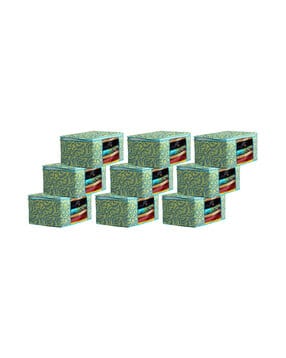 kuber industries Set of 9 Leaf Print Storage Organisers-picture-45