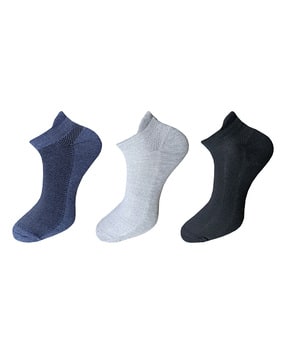 usoxo Men Pack of 3 Striped Ankle Length Socks-picture-49