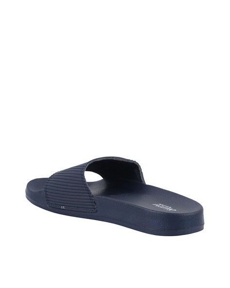 Men Striped Slides