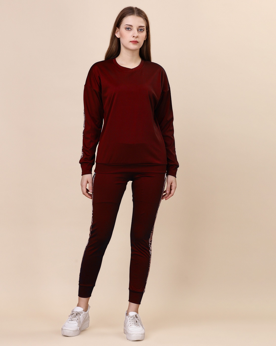 Hosiery Small Ladies Maroon Cotton Tracksuit at Rs 500/piece in New Delhi