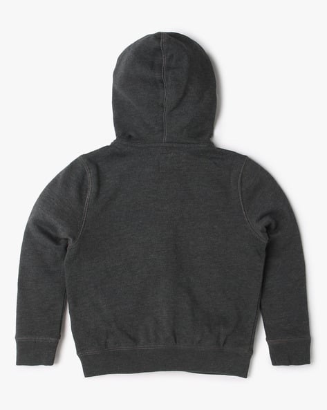 Boys Logo Print Regular Fit Hoodie