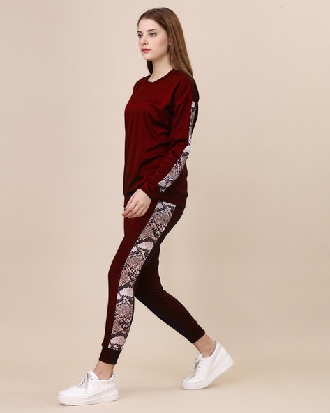 Hosiery Small Ladies Maroon Cotton Tracksuit at Rs 500/piece in New Delhi