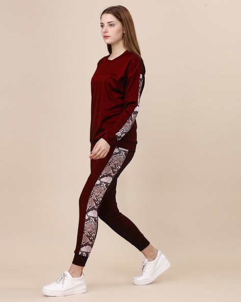 Burgundy clearance tracksuit womens