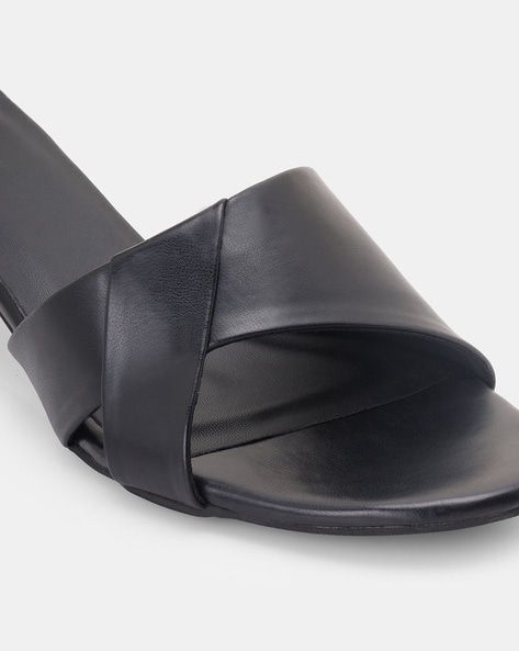 Slide best sale sandal heel