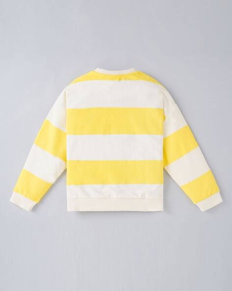 Buy Yellow White Sweatshirts Hoodie for Boys by Ed-A-Mamma