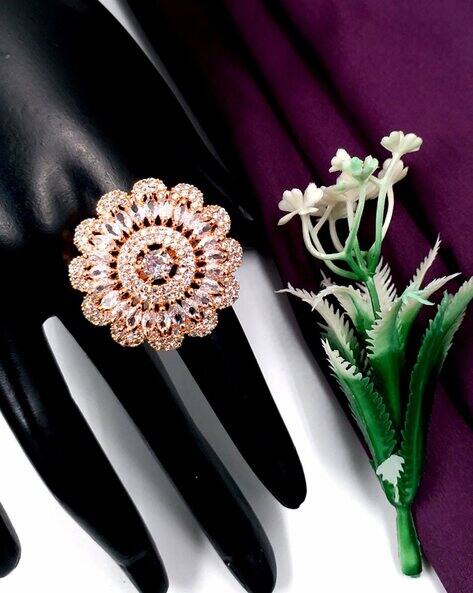 Women American Diamond Studded Ring