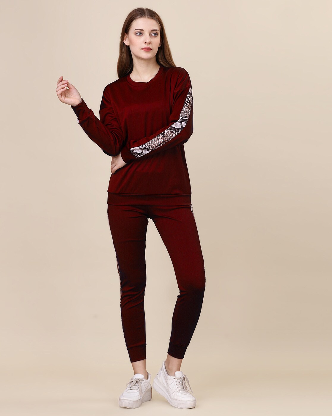 Buy Maroon Tracksuits for Women by ALISBA Online Ajio