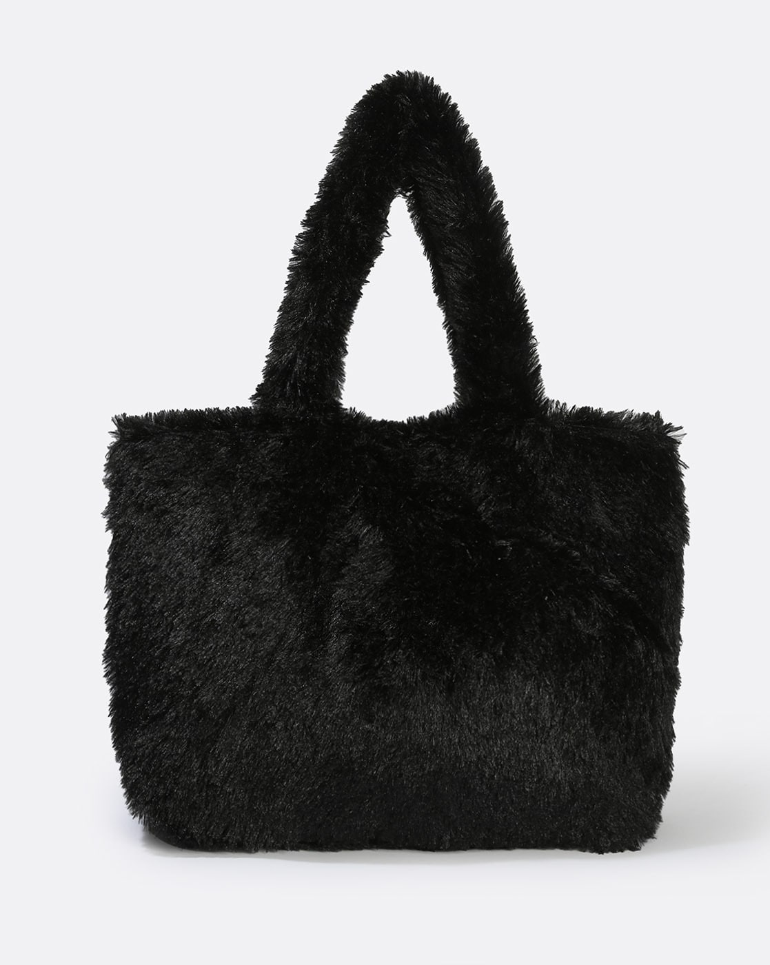 Black fur 2024 tote bag