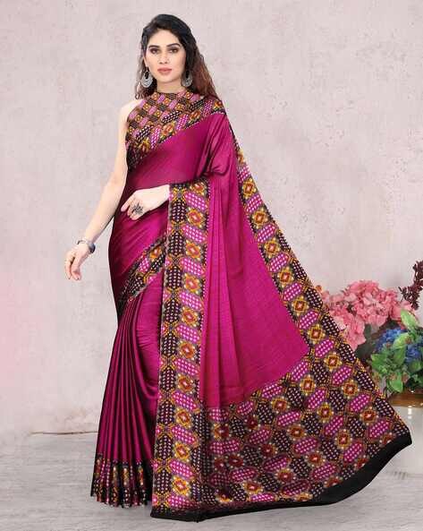 Buy Pink Sarees for Women by MIRCHI FASHION Online