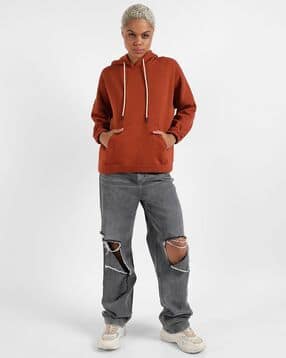 campus sutra Women Regular Fit Hooded Sweatshirt-picture-22