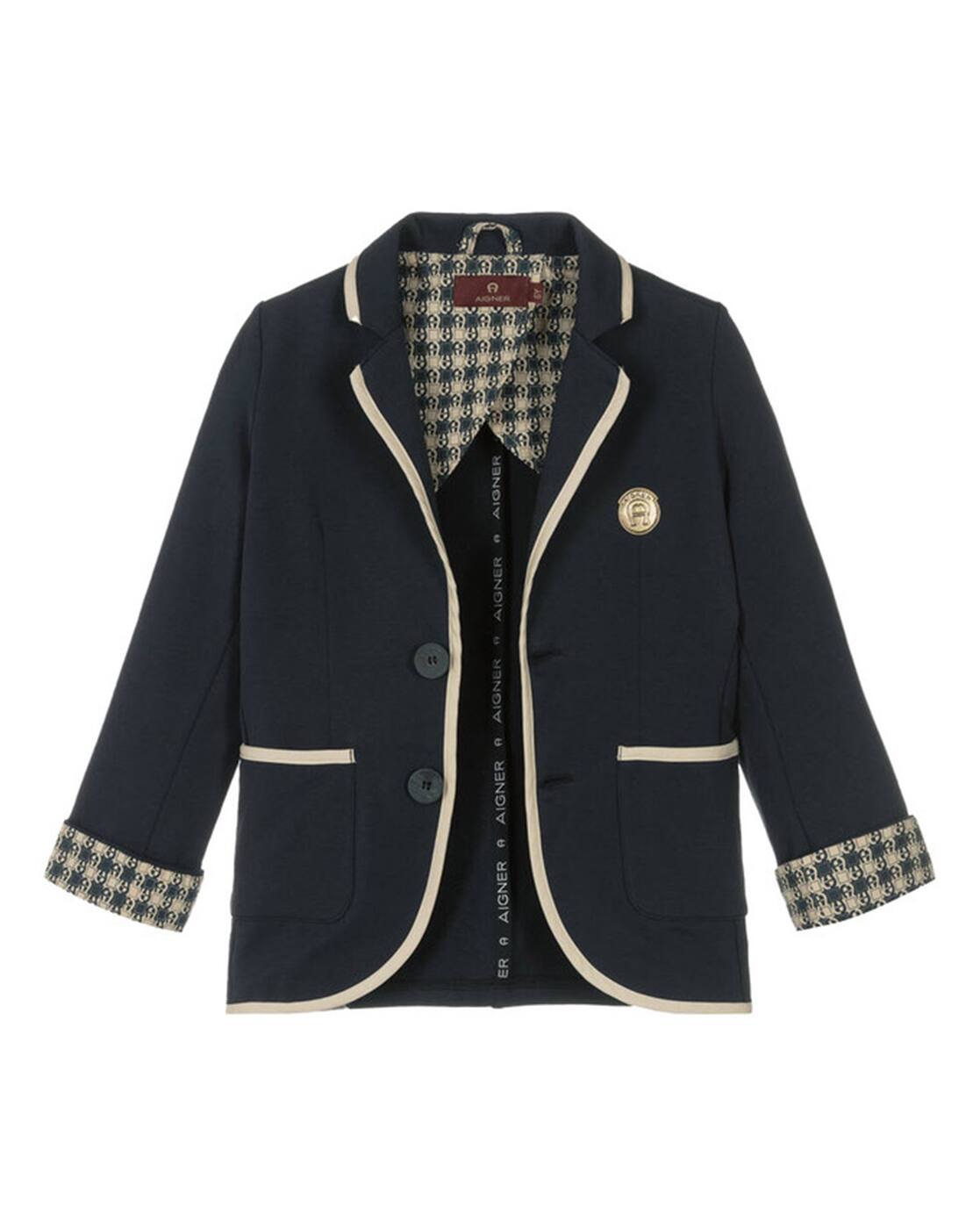 Buy AIGNER Cotton Jersey Blazer Blue Color Boys AJIO LUXE