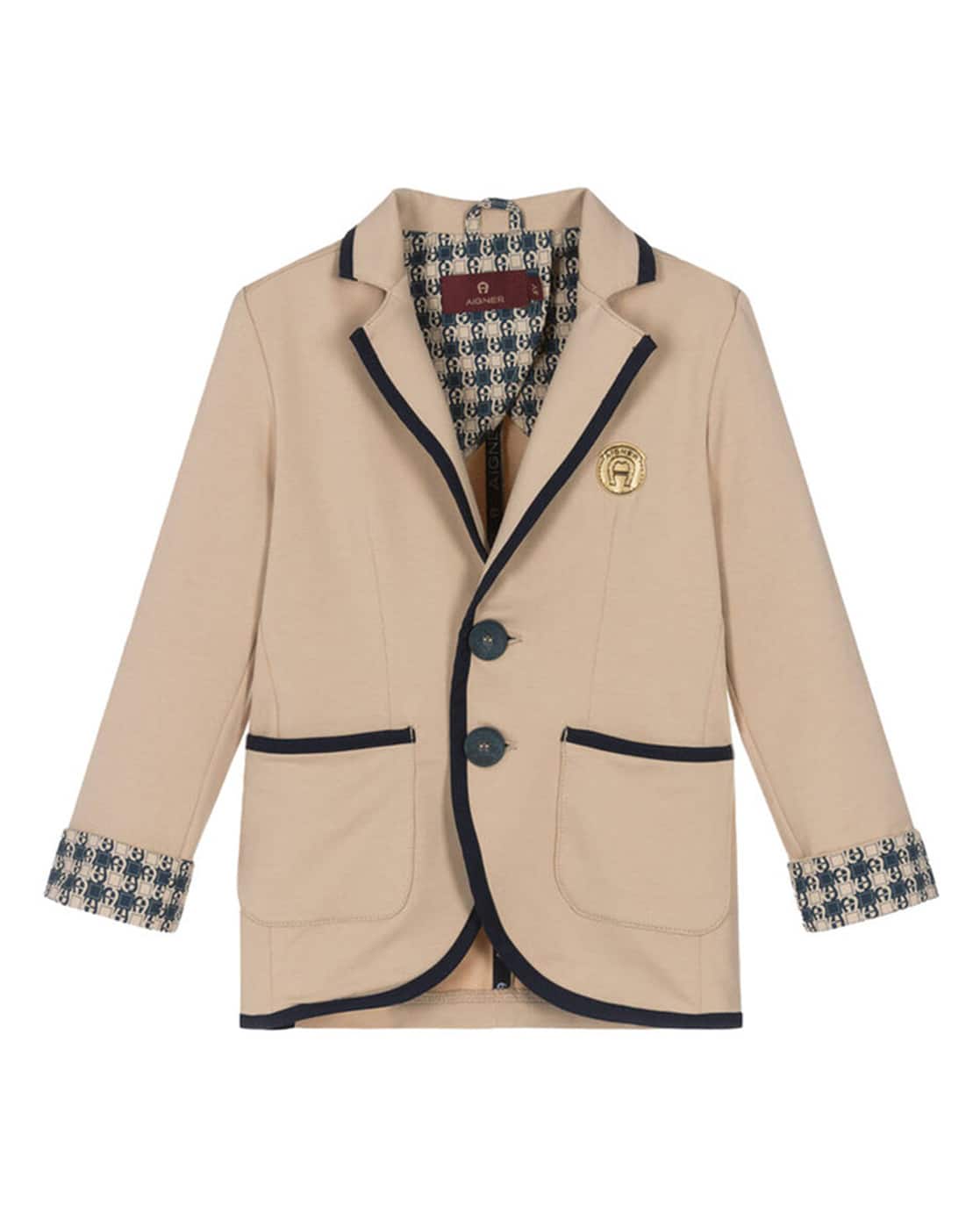 Buy AIGNER Cotton Jersey Blazer Beige Color Boys AJIO LUXE