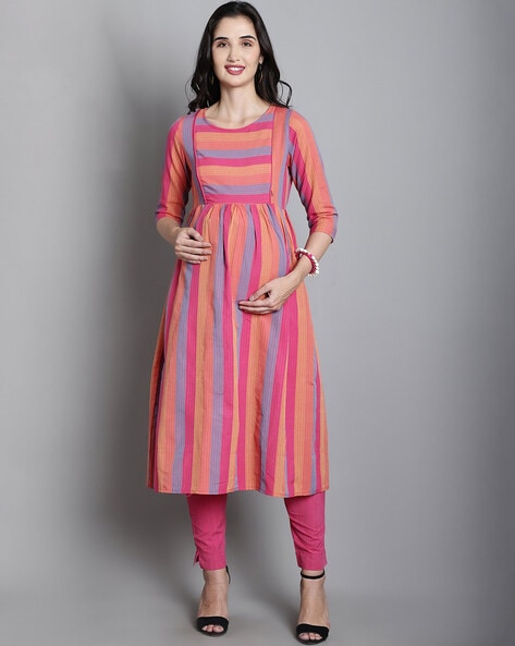 Buy Maternity Cotton Anarkali Kurti