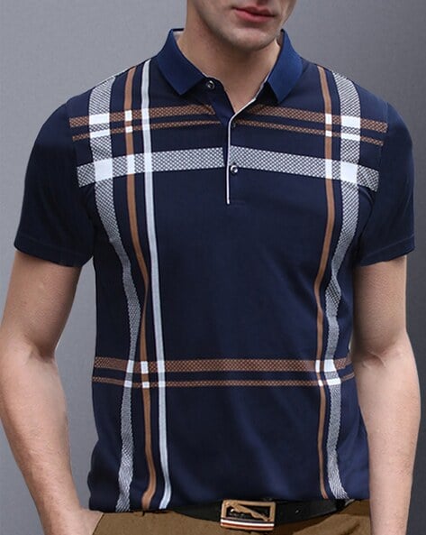 Mens burberry cheap check t shirt