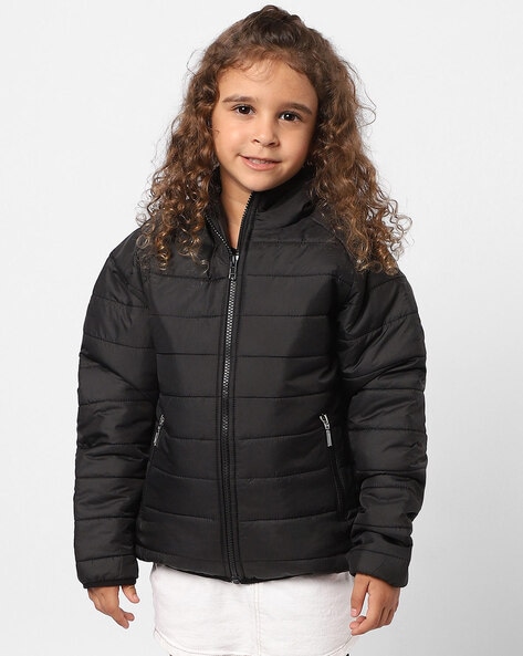 Black puffer hotsell coat girls