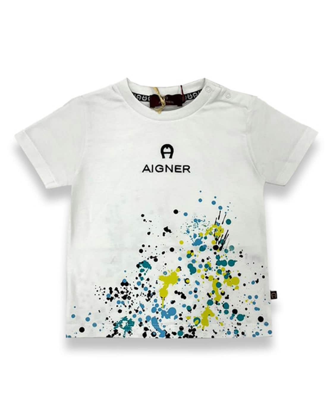 Paint-Effect Print Crew-Neck T-Shirt