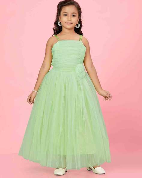 New stylish Green floral Baby Girls Dress/Frocks