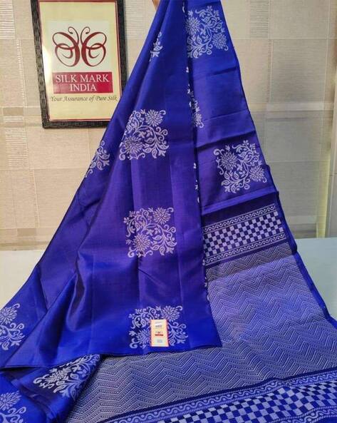 Buy EAGLE GROUP_Assam Handloom Organic Naturally Dyed Pure Eri Silk Saree  with Blouse Piece, Silk Mark Product, BLUISH GREY (Blouse Piece: 90-100 cm, Saree Length: 5.5 m) Online at Best Prices in India -