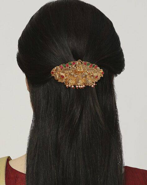 Fabula Women Stone-Studded Hair Clip