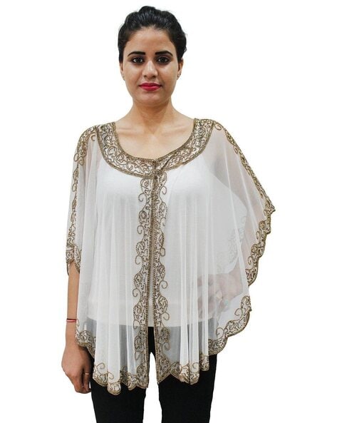 Women Embellished Poncho Price in India