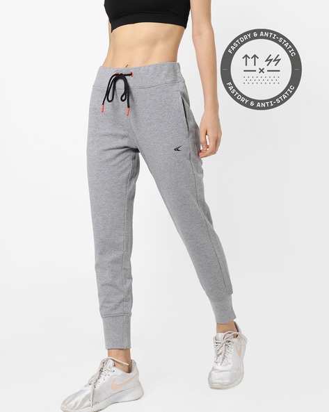 Women Tapered Fit Joggers with Elasticated Waist