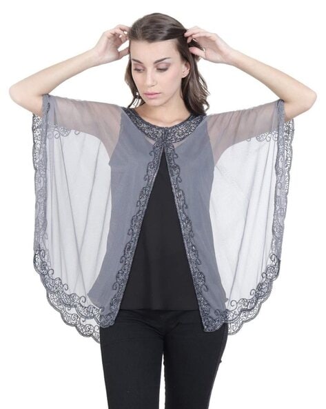 Women Embellished Poncho Price in India