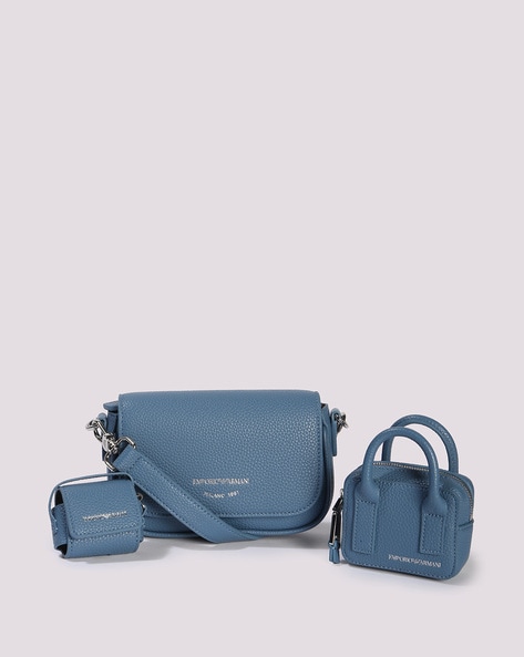 Emporio Armani Medium Leather Multi-Pouch Cross-Body Bag