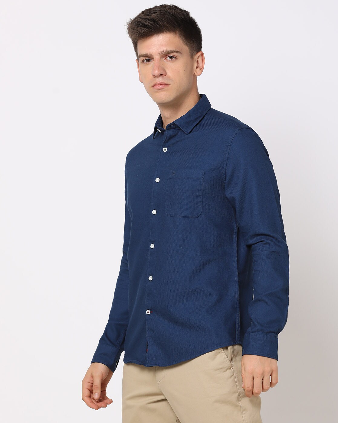 Buy Navy Blue Shirts for Men by NETPLAY Online