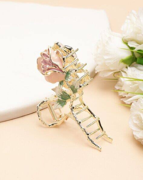 Panash Gold-Plated Stone-Studded Claw Clip