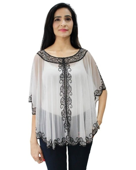 Women Embellished Poncho Price in India