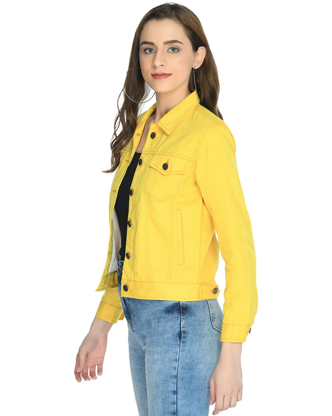 Buy Yellow Jackets & Coats for Women by SHOWOFF Online | Ajio.com