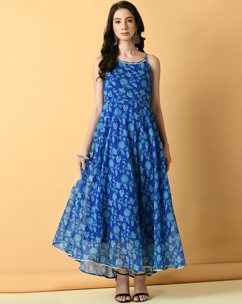 wonders of wear Women A-line Blue Dress - Buy wonders of wear Women A-line Blue  Dress Online at Best Prices in India | Flipkart.com