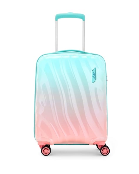 SKYBAGS Bloom Cabin Hardsided 55cm Printed 8 Wheels with TSA Lock Turquoise Trolley  Bag Cabin Suitcase 8 Wheels - 22 Inch Dusty Turquoise - Price in India |  Flipkart.com