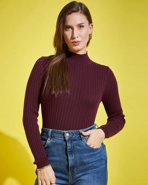 Maroon hotsell sweater women's