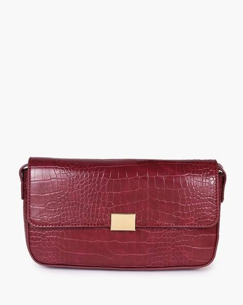 HI-ATTITUDE Women Croc-Embossed Sling Bag