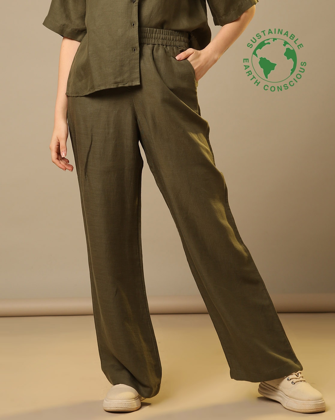 Relaxed Fit Ankle Length Pista Trouser